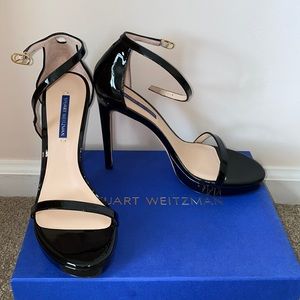 NEW Stuart Weitzman nudist disco black heels